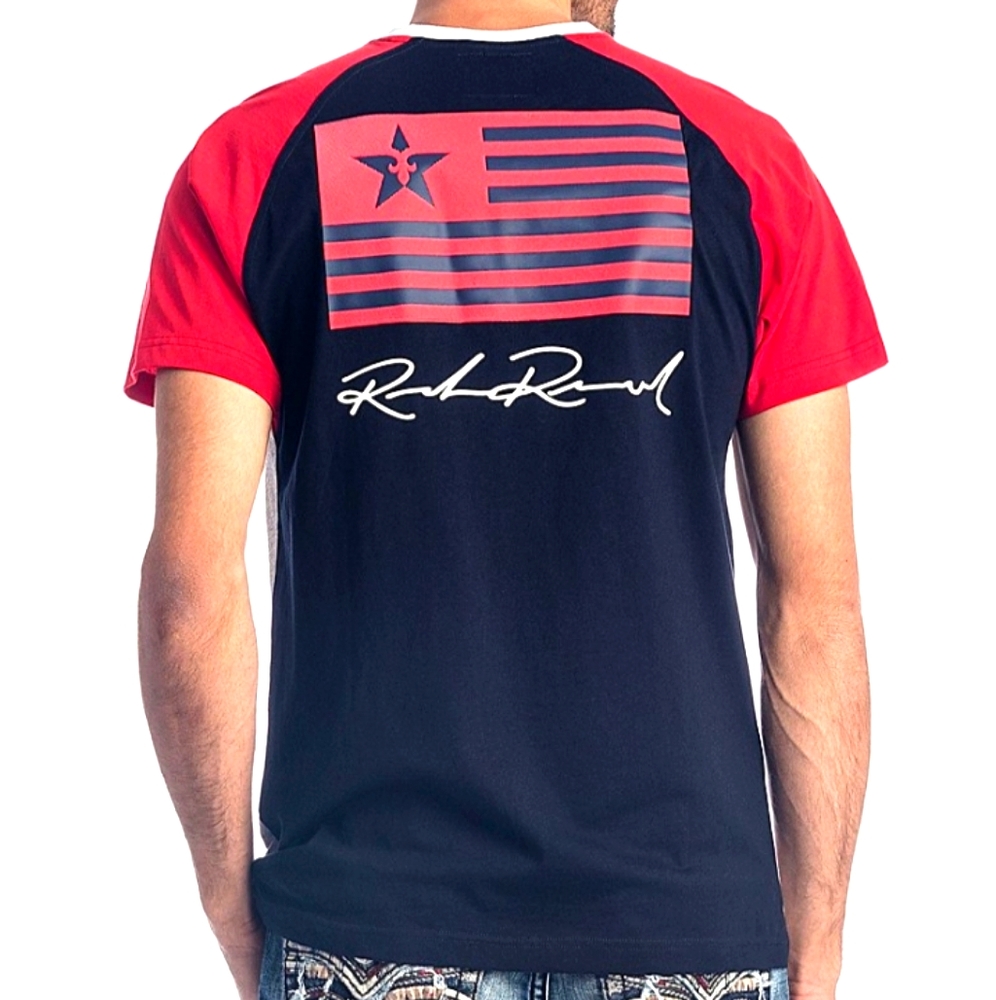 🆕️Rock Revival Back Flag Shortsleeve T-Shirt. Men's Big & Tall Size: 3XL.
